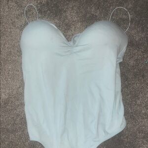 White Spaghetti Strap Bodysuit